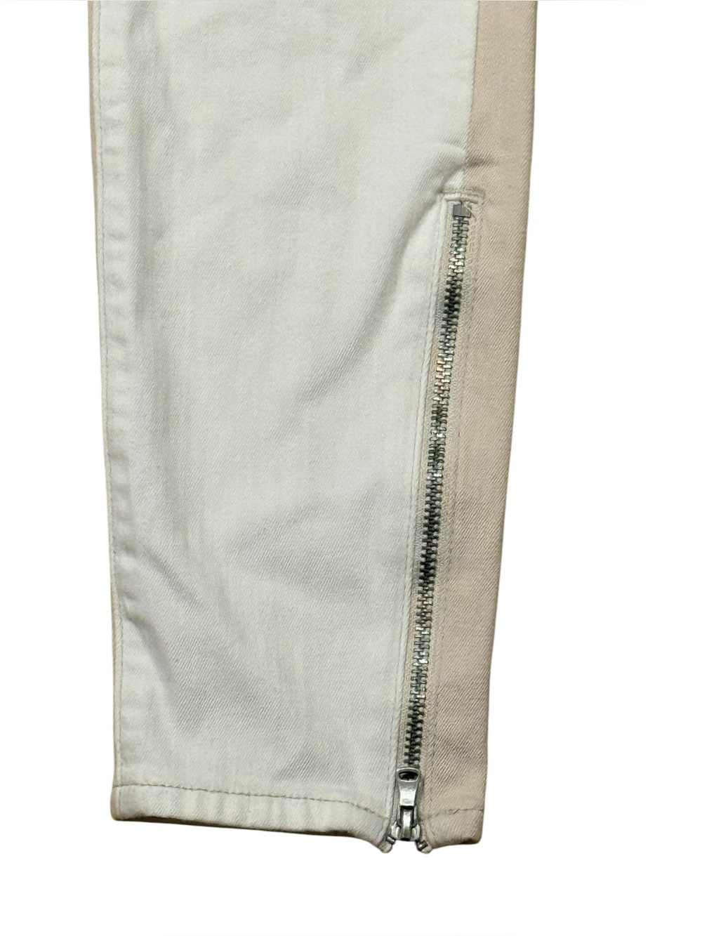 Paige Equestrian Two-Tone Skinny Jeans Ankle Zip Size 30 - Picture 7 of 12